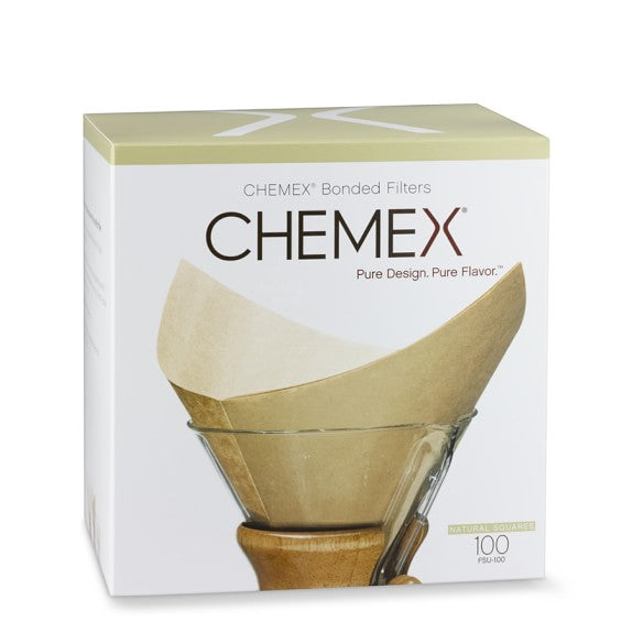 Chemex Coffee Filters 100 Pack  Square White / Natural Pre-Order